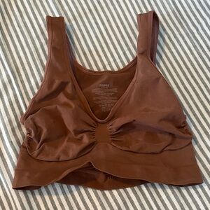 skims brown bralette/ sports bra!!